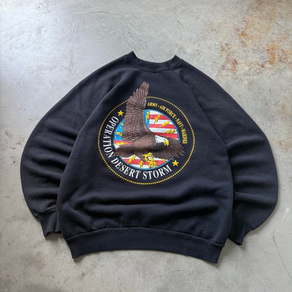 Vintage 90’s Operation Desert Storm Military Crewneck Sweatshirt Size Large